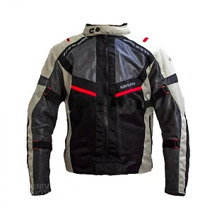 Куртка муж.текстиль Flash (черн/бел/красн, XXL)