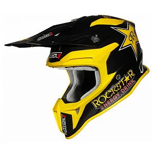 Шлем (кроссовый) JUST1 J18 ROCKSTAR (желт/черн/бел, S)