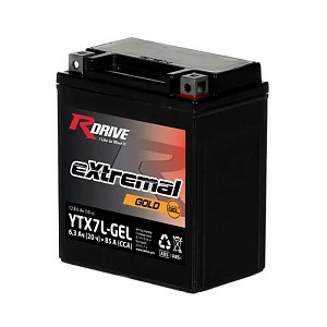 Мотоциклетный аккумулятор RDrive extremal Gold YTX7L-GEL (2024)